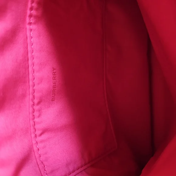 Burberry Red Cosmetic Pouch Bag Wristlet NEW - Picture 4 of 5